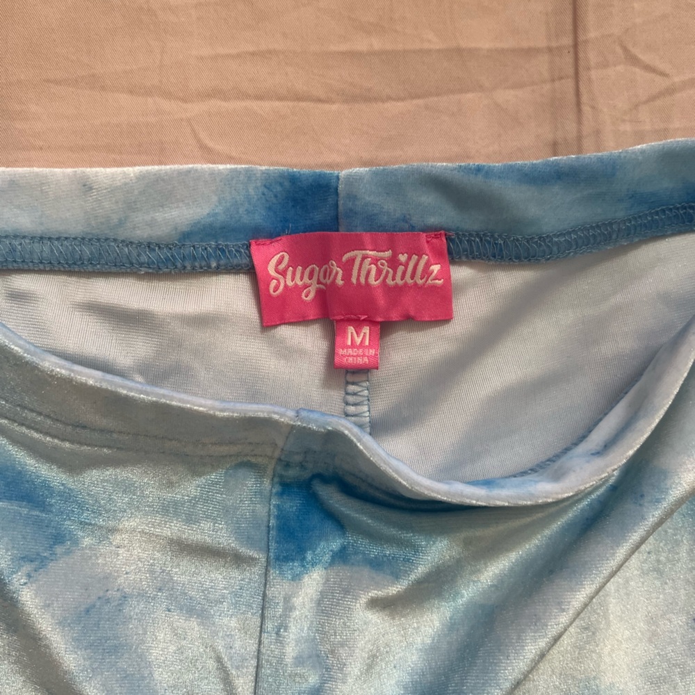 Sugar Thrillz Blue Ballet Print Leggings - Picture 2 of 4